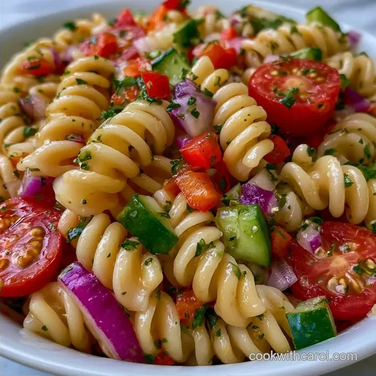 Zesty 15 Minute Pasta Salad with Italian
