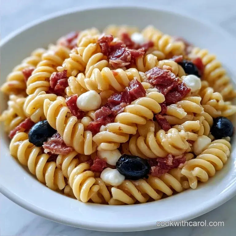 Antipasto Pasta Salad Recipe with Mozzarella