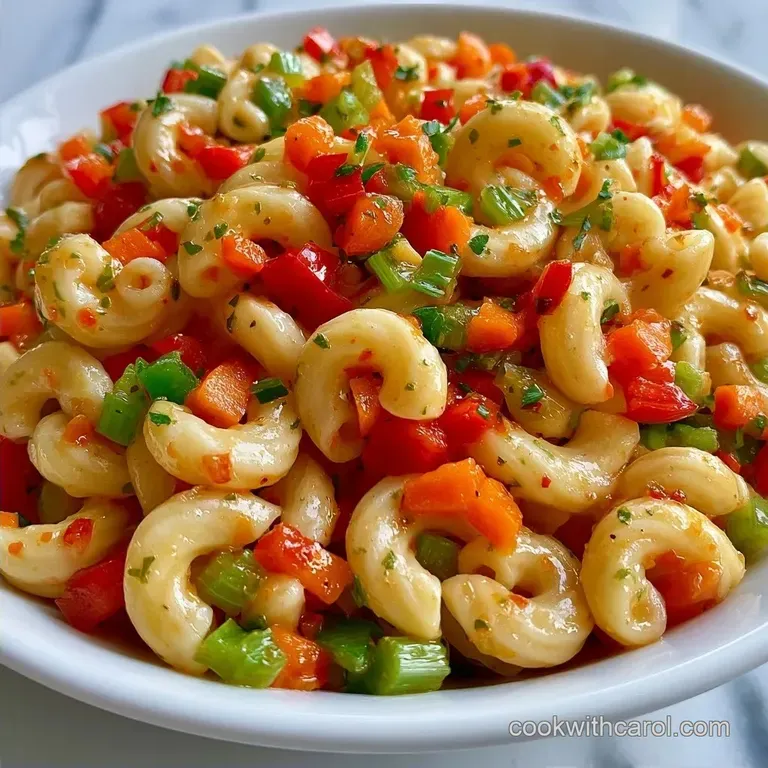 Basic Macaroni Salad with Red Bell Pepper