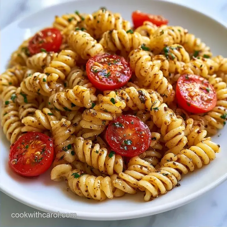 Cherry Tomato Pasta Salad with Balsamic and Feta