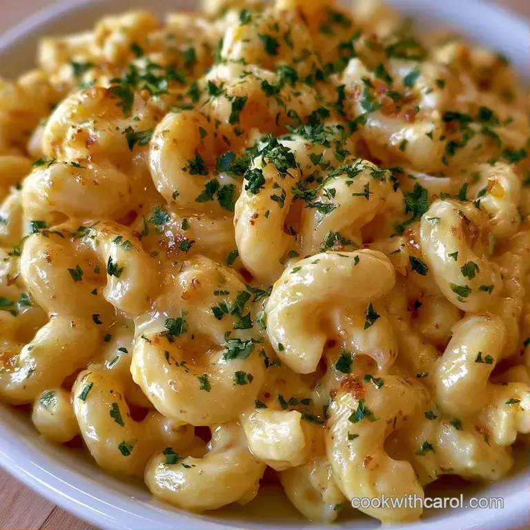 A chilled porcelain bowl filled with creamy pasta, colorful diced peppers, and fresh chives on a linen tablecloth.