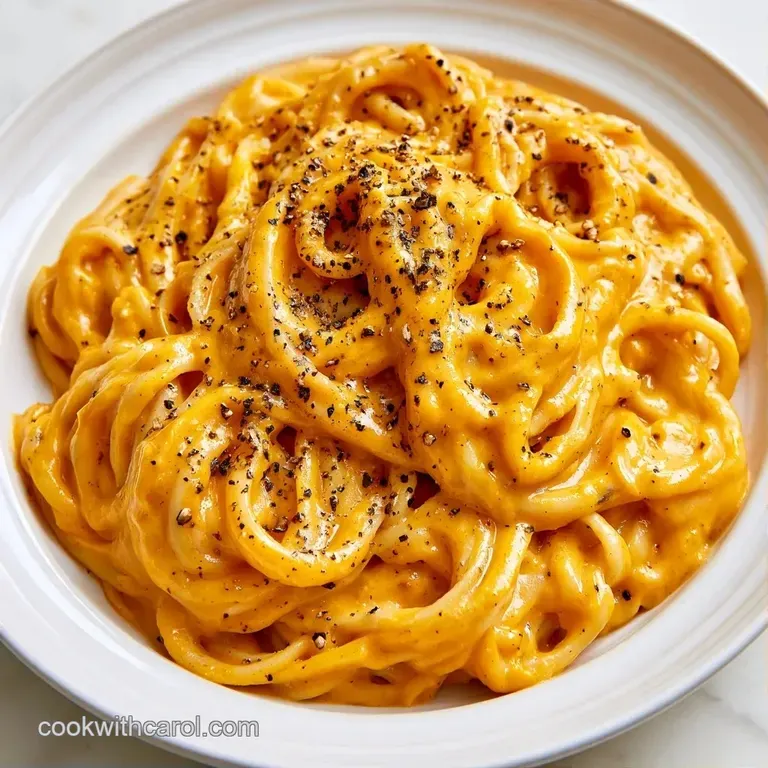A shallow white bowl of golden pasta topped with crispy sage and a sprinkle of black pepper on a linen napkin.