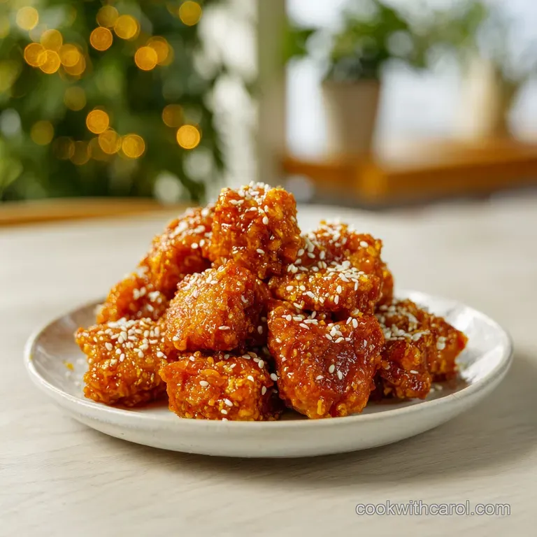 Golden-brown glazed chicken pieces arranged on a white platter with bright green scallions and steamed broccoli.