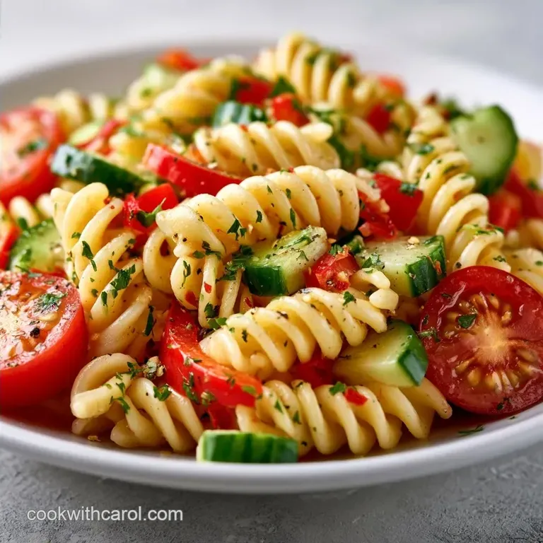 Easy Cold Pasta Salad with Rotini