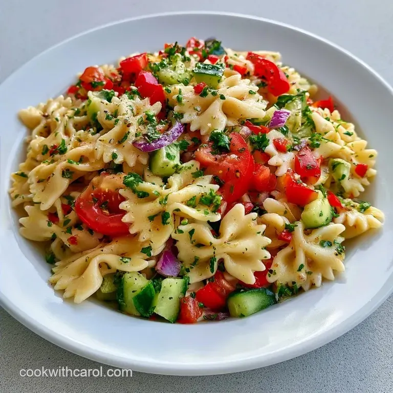 Easy Italian Bowtie Salad with Cherry Tomatoes