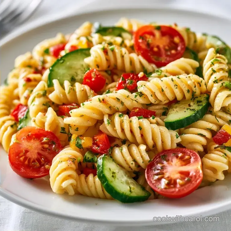 Garden Vegetable Pasta Salad with Zesty Vinaigrette