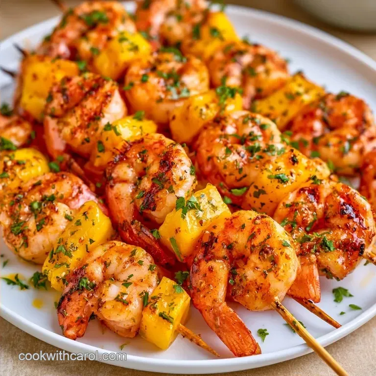 Smoked Paprika Grilled Shrimp and Mango Skewers