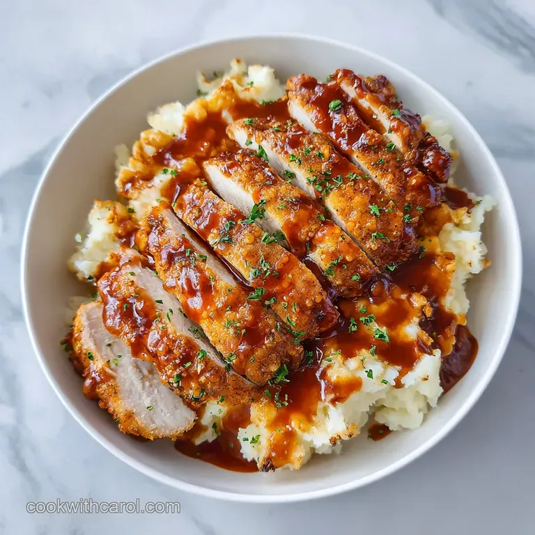 Honey BBQ Chicken & Creamy Garlic Parmesan Potatoes