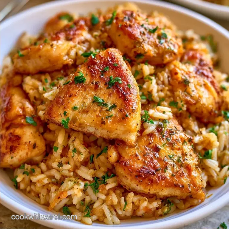 Healthy One Pan Chicken and Rice Bake