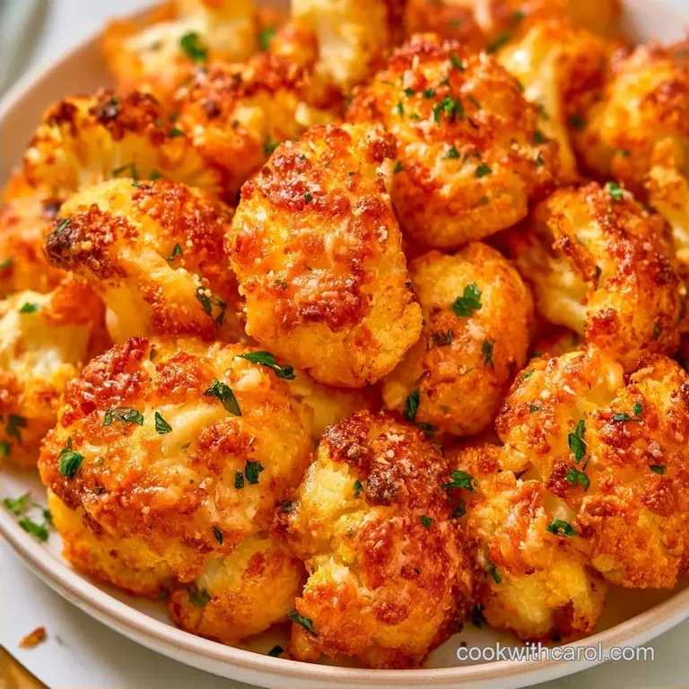 Crispy Garlic Parmesan Air Fryer Cauliflower