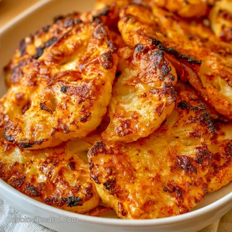 Crispy Garlic Parmesan Cauliflower Steaks