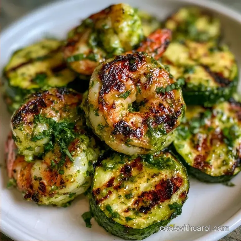 Grilled Pesto Shrimp Skewers