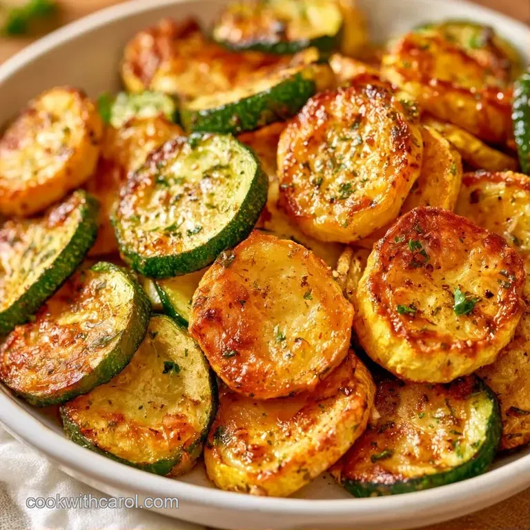 Tender green zucchini rounds arranged neatly on a white ceramic plate, topped with grated parmesan and lemon zest.