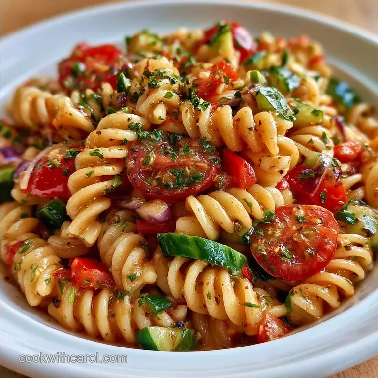 Simple Summer Pasta Salad with Fresh Veggies