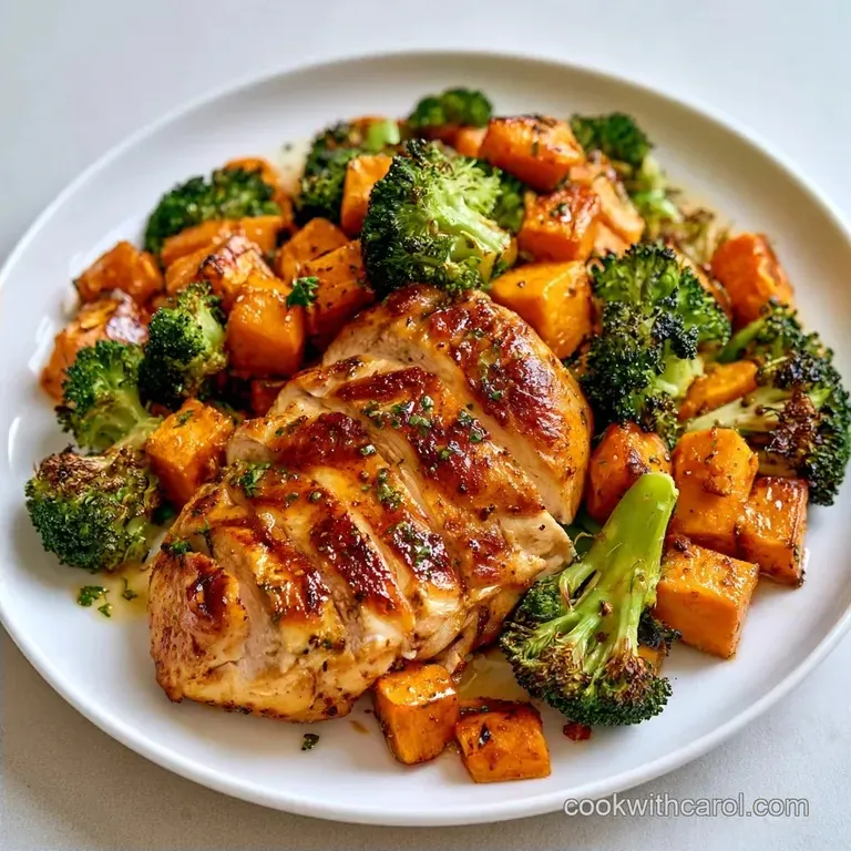 Sheet Pan Sweet Potato Chicken Dinner