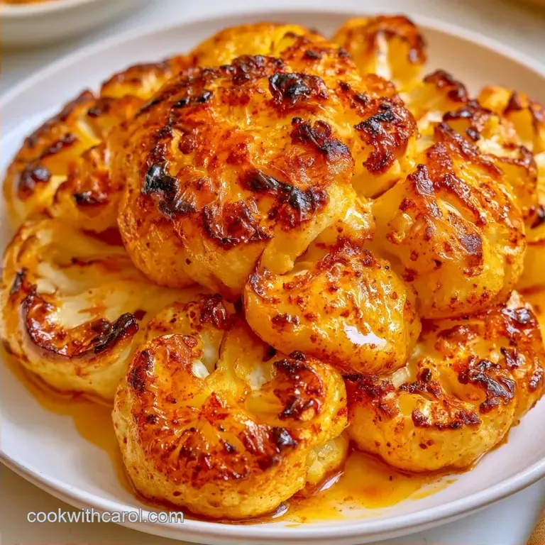 Whole Roasted Cauliflower with Garlic Butter